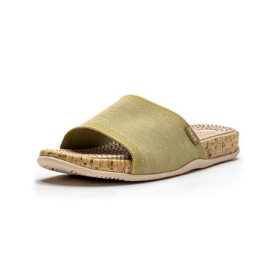 Revs - Maree - Womens Knitted Reflexology Massage Sandals, Gold US8