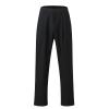 Casual Suit Pants for Men Elastic Waist Classic Fit Straight Leg Trousers Summer Flat-Front Loose Work Dress Pants Pockets Black view 4