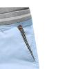 Mens Linen Shorts Casual Summer Stretch Elastic Waist Drawstring Beach Shorts Classic Fit Cotton Short Pant with Pockets Blue view 3