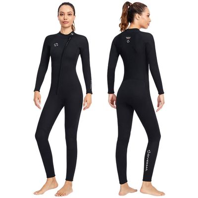 Wet Suits for Men 3MM Neoprene Wetsuit for Women in Cold Water Front Zip Triathlon (Medium, Woman's Black)