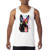Dean Russo German Shepherd Tank Top Colorful Dog Best Friend Men's Top White Small view 2