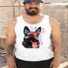 Dean Russo German Shepherd Tank Top Colorful Dog Best Friend Men's Top White Small view 3