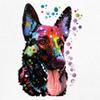 Dean Russo German Shepherd Tank Top Colorful Dog Best Friend Men's Top White Small view 4