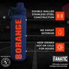 Campus Colors NCAA Stainless Steel Water Bottle - Twist on cap - 24 oz - Carry Clip - Keeps Your Drinks Hot or Cold for Hours (Syracuse Orange - Navy) view 2