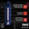 Campus Colors NCAA Stainless Steel Water Bottle - Twist on cap - 24 oz - Carry Clip - Keeps Your Drinks Hot or Cold for Hours (Gonzaga Bulldogs - Navy) view 2