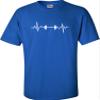5X-Large Royal Unisex Barbell Heartbeat Weightlifting Gym Workout Gift Idea T-Shirt view 2
