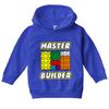 Haase Unlimited Master Builder - Build Blocks Toddler/Youth Fleece Hoodie (Royal Blue, Small (Youth)) view 2