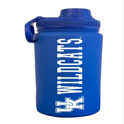 Campus Colors NCAA Stainless Steel Water Bottle - Twist on cap - 24 oz - Carry Clip - Keeps Your Drinks Hot or Cold for Hours (Kentucky Wildcats - Royal)