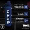 Campus Colors NCAA Stainless Steel Water Bottle - Twist on cap - 24 oz - Carry Clip - Keeps Your Drinks Hot or Cold for Hours (Butler Bulldogs - Navy) view 2