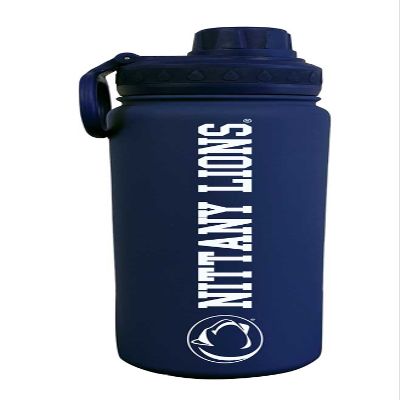 Campus Colors NCAA Stainless Steel Water Bottle - Twist on cap - 24 oz - Carry Clip - Keeps Your Drinks Hot or Cold for Hours (Penn State Nittany Lions - Navy)