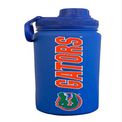 Campus Colors NCAA Stainless Steel Water Bottle - Twist on cap - 24 oz - Carry Clip - Keeps Your Drinks Hot or Cold for Hours (Florida Gators - Royal)