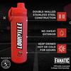 Campus Colors NCAA Stainless Steel Water Bottle - Twist on cap - 24 oz - Carry Clip - Keeps Your Drinks Hot or Cold for Hours (Louisville Cardinals - Red) view 2