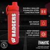 Campus Colors NCAA Stainless Steel Water Bottle - Twist on cap - 24 oz - Carry Clip - Keeps Your Drinks Hot or Cold for Hours (Wisconsin Badgers - Red) view 2