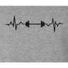 XX-Large Athletic Heather Women Barbell Heartbeat Weightlifting Gym Workout Gift Idea T-Shirt view 3
