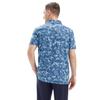 Golf Shirts for Men Dry Fit Short Sleeve Moisture Wicking Print Performance Sport Casual Men Polo Shirts Blue Leaf view 3