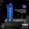 Campus Colors NCAA Stainless Steel Water Bottle - Twist on cap - 24 oz - Carry Clip - Keeps Your Drinks Hot or Cold for Hours (Kansas Jayhawks - Royal) view 3