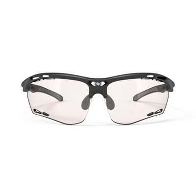 RUDY PROJECT Propulse Sport Sunglasses for Running, Cycling, Pickleball, Golf and any Outdoor Activity Propulse Matte Black Frame with ImpactX Photochromic 2 Red Lenses