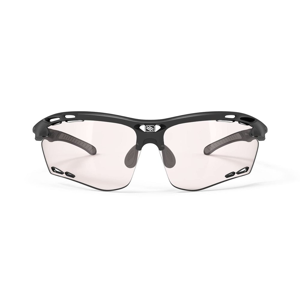 RUDY PROJECT Propulse Sport Sunglasses for Running, Cycling, Pickleball, Golf and any Outdoor Activity Propulse Matte Black Frame with ImpactX Photochromic 2 Red Lenses