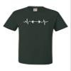 5X-Large Forest Green Unisex Barbell Heartbeat Weightlifting Gym Workout Gift Idea T-Shirt view 2