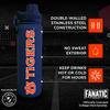 Campus Colors NCAA Stainless Steel Water Bottle - Twist on cap - 24 oz - Carry Clip - Keeps Your Drinks Hot or Cold for Hours (Auburn Tigers - Navy) view 2