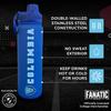 Campus Colors NCAA Stainless Steel Water Bottle - Twist on cap - 24 oz - Carry Clip - Keeps Your Drinks Hot or Cold for Hours (Columbia Lions - Royal) view 2