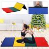 4'x8'x2 Folding Gymnastics Mat, Extra Thick High Density Anti-Tear Gym Exercise Pad with Carrying Handles, Hook and Loop Fastener, 4 Panel Tumbling Mat for Workout, MMA, Stretching Yoga view 1