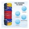 American Venezuelan Flag Watercolor Neck Gaiter Face Mask, Sun Dust Protection Neck Wraps Balaclava, Reusable Masks Scarf Bandana Multicolor view 4