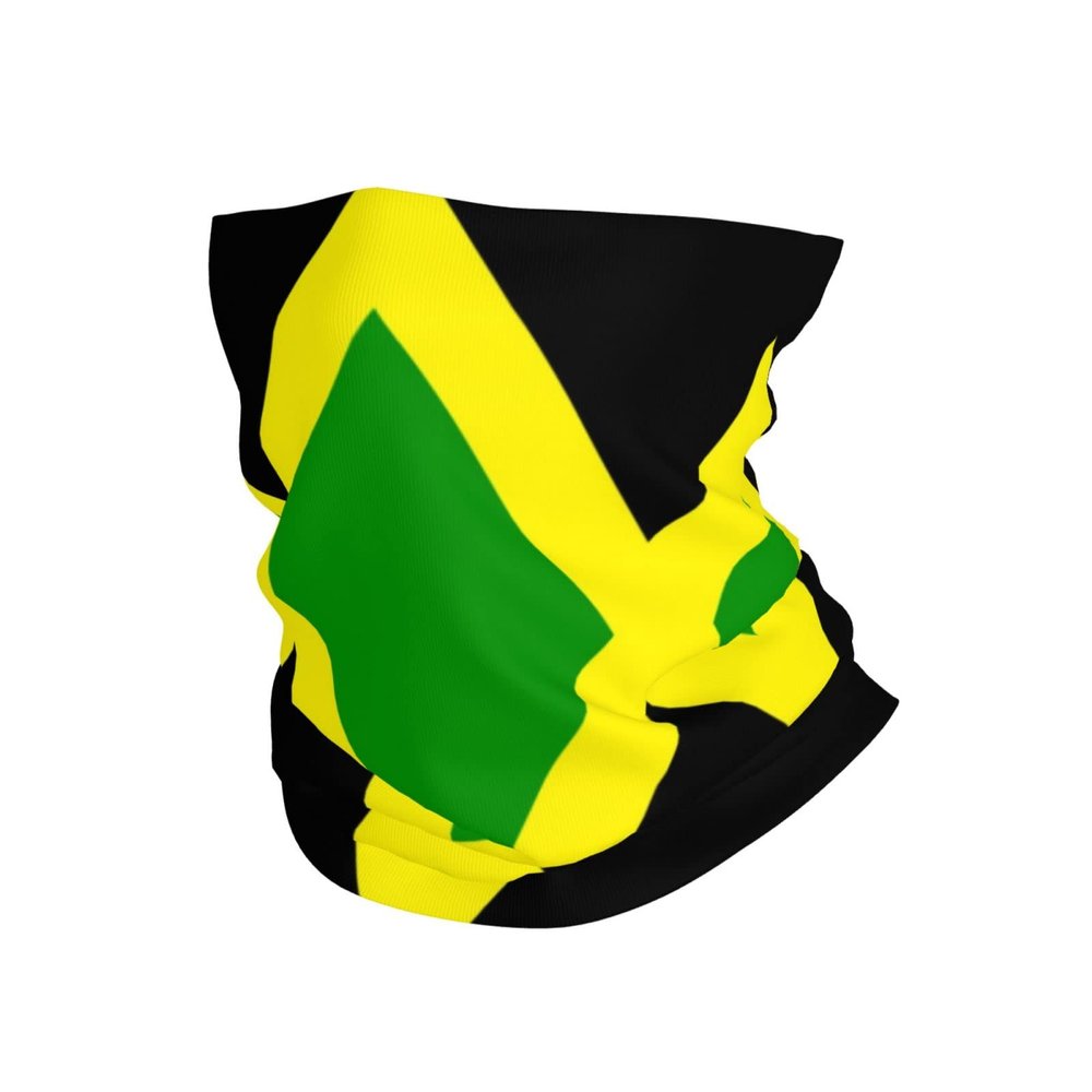 Jamaican Flag Neck Gaiter Face Mask Reusable, Cloth Face Masks Bandana Balaclava Cover Scarf Shield Multicolor