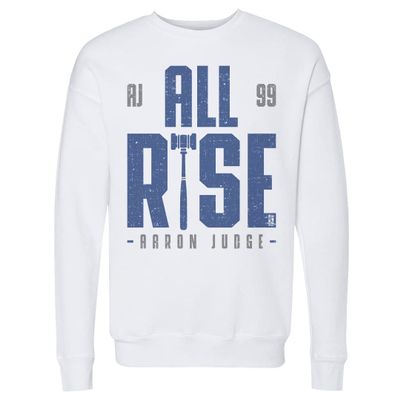500 LEVEL Aaron Judge Sweatshirt (Crew Sweatshirt, XX-Large, White) - Aaron Judge Rise B