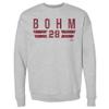 500 LEVEL Alec Bohm Sweatshirt (Crew Sweatshirt, XX-Large, Heather Gray) - Alec Bohm Philadelphia Font view 1