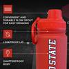Campus Colors NCAA Stainless Steel Water Bottle - Twist on cap - 24 oz - Carry Clip - Keeps Your Drinks Hot or Cold for Hours (Fresno State Bulldogs - Red) view 4