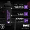 Campus Colors NCAA Stainless Steel Water Bottle - Twist on cap - 24 oz - Carry Clip - Keeps Your Drinks Hot or Cold for Hours (Northwestern Wildcats - Black) view 2