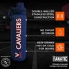 Campus Colors NCAA Stainless Steel Water Bottle - Twist on cap - 24 oz - Carry Clip - Keeps Your Drinks Hot or Cold for Hours (Virginia Cavaliers - Navy) view 2