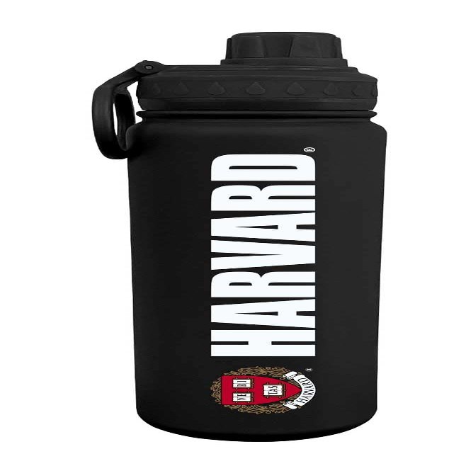 Campus Colors NCAA Stainless Steel Water Bottle - Twist on cap - 24 oz - Carry Clip - Keeps Your Drinks Hot or Cold for Hours (Harvard Crimson - Black)