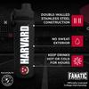 Campus Colors NCAA Stainless Steel Water Bottle - Twist on cap - 24 oz - Carry Clip - Keeps Your Drinks Hot or Cold for Hours (Harvard Crimson - Black) view 2