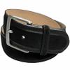 351000-AE354NB Men's Belt Suede Full Leather Belt Casual Dress Leather Belt 1-3/8"(35mm) Wide (Black, 32) view 1