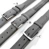 351000-AE354NB Men's Belt Suede Full Leather Belt Casual Dress Leather Belt 1-3/8"(35mm) Wide (Black, 32) view 3