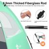 YITGOG Beach Tent Sun Shelter for 3-4 Person, Baby Beach Tent with UV Protection, 3 Mesh Roll Up Windows & 8.0mm Fiberglass, Easy Assemble (Green) view 3