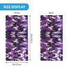 Summer Face Mask Breathable Sun Protection Purple Camouflage Neck Gaiter for Fishing Hiking Camping Outdoors Versatile Headwrap view 2
