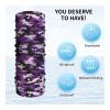 Summer Face Mask Breathable Sun Protection Purple Camouflage Neck Gaiter for Fishing Hiking Camping Outdoors Versatile Headwrap view 4