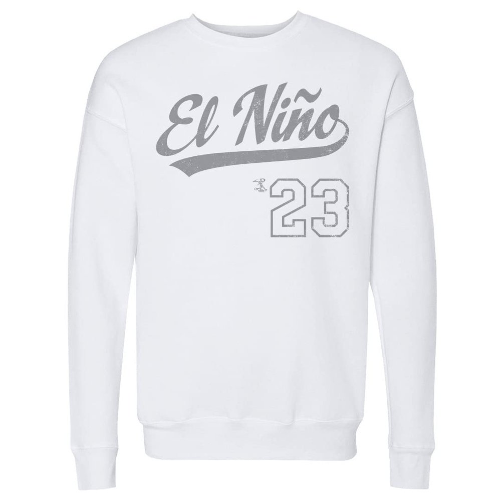 500 LEVEL Fernando Tatis Jr. Sweatshirt (Crew Sweatshirt, XX-Large, White) - Fernando Tatis Jr. El Nino 2019 Players Weekend Script S