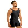 ACSUSS Men's Sleeveless One Piece Stretchy Sports Leotard Wrestling Singlet Bodysuit Underwear Black 3X-Large view 2
