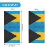Retro Bahamian Flag Neck Gaiter Face Mask, Sun Dust Protection Neck Wraps Balaclava, Reusable Masks Scarf Bandana Multicolor view 2