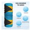 Retro Bahamian Flag Neck Gaiter Face Mask, Sun Dust Protection Neck Wraps Balaclava, Reusable Masks Scarf Bandana Multicolor view 4