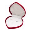 N'icePackaging 3 Qty - Premium Macaw-Red Flocked Velour Large Heart-Shaped Combo Jewelry Box view 2