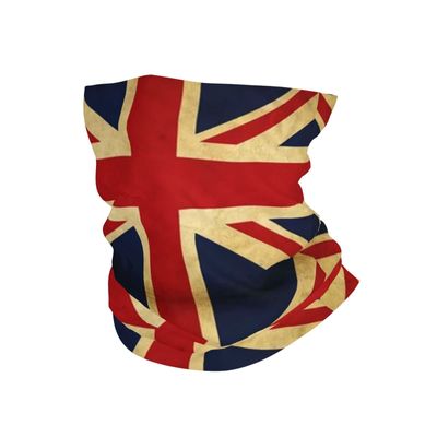 British Flag Natural Neck Gaiter Face Mask, Sun Dust Protection Neck Wraps Balaclava, Reusable Masks Scarf Bandana