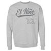 500 LEVEL Fernando Tatis Jr. Sweatshirt (Crew Sweatshirt, XX-Large, Heather Gray) - Fernando Tatis Jr. El Nino 2019 Players Weekend Script S view 1