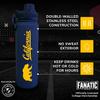 Campus Colors NCAA Stainless Steel Water Bottle - Twist on cap - 24 oz - Carry Clip - Keeps Your Drinks Hot or Cold for Hours (Cal Golden Bears - Navy) view 2
