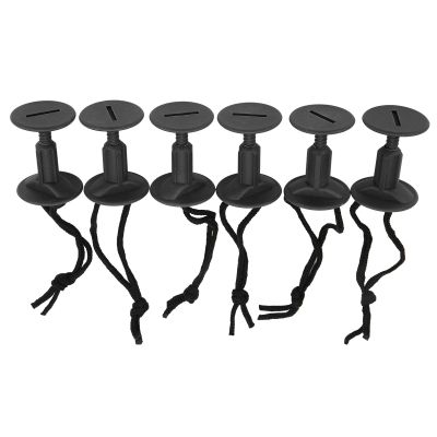Surfboard Rope Plug, 6pcs Nylon Plastic Surfboard Leash Rope Plug with Detachable Slots, for Soft Foam Surfboards, Body Panels, Stand Up Paddles