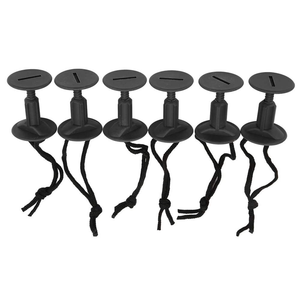 Surfboard Rope Plug, 6pcs Nylon Plastic Surfboard Leash Rope Plug with Detachable Slots, for Soft Foam Surfboards, Body Panels, Stand Up Paddles